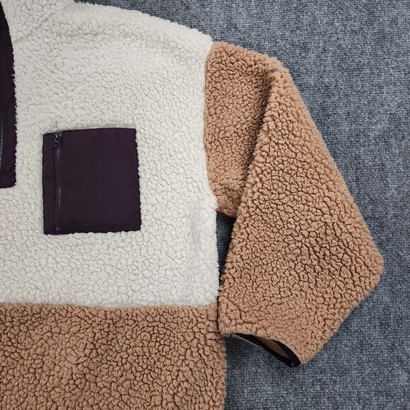 Lou Grey Jacket Womens Large Colorblock Cozy Up 1/4 Zip Sherpa Fleece Pullover - Picture 15 of 16